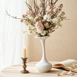 Vase en céramique Zen Minimalisme, pièce maîtresse sculpturale pour salon de thé et salon moderne, décoration artistique pour plantes et tiges - Product Image 3