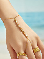Bracelet long à breloques en zircon, en acier inoxydable 316L plaqué or 18 carats PVD, étanche, inaltérable, élégant, vente en gros directe usine