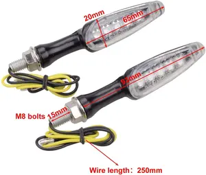 GOOFIT Xe Máy Đen LED Chỉ Số Bật Signal Light Bulb Thay Thế Cho Xe Đạp Scooter ATV