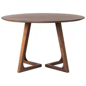 Table à manger ronde en bois massif de luxe nordique, idéale pour la maison, les loisirs, les réunions et les réceptions - Product Image 3