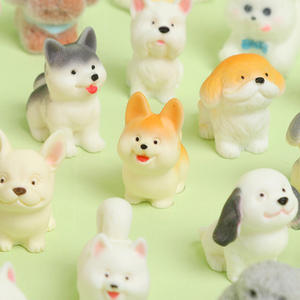 <span class=keywords><strong>Miniature</strong></span> en résine, chiot réaliste mignon, petite figurine d'animal, ornement de bureau, ornement de voiture, accessoires de bricolage - Product Image 3