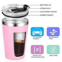 Gelas kopi luar ruangan, hadiah bisnis, mobil, kantor, gelas kopi baja tahan karat, cangkir air tampak tinggi, cangkir termos, cangkir sedotan