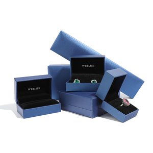 Wholesale Custom Logo Blue Luxury Jewelry Packaging Box for <b>Ring</b> Earring Necklace Bracelet in Stock - Product Image 2