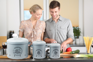 BX Kitchen Organizers, <strong>Potato</strong> Canister Set, Metal Fruit Pot Vegetable Basket Onion Garlic <strong>Containers</strong> - Product Image 5