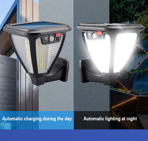 <strong>Solar</strong> Garden <strong>Outdoor</strong> Waterproof LED Garden Column <strong>Light</strong> Channel <strong>Light</strong> Wall <strong>Light</strong> - Product Image 2