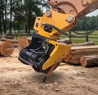 MONDE Scie à grappin hydraulique rotative à 360 degrés pour excavatrice, pince à bois, accessoire de coupe d'arbres pour l'exploitation forestière