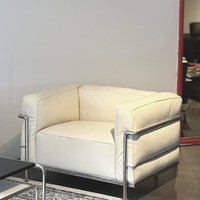 Canapé LC3 Corbusier en cuir de luxe, une place/deux places/trois places, style moderne minimaliste, pieds en acier inoxydable, salon, hôtel, appartement
