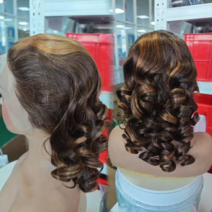 Nuova Parrucca Frontale in Pizzo P427 alla Moda con Capelli Umani per Donne Belle, Parrucca Senza Colla Personalizzata con Densità 200% - Product Image 2