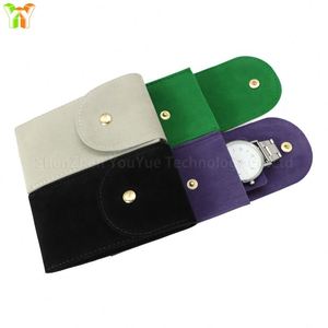Portable Velvet <b>Watch</b> Pouch Travel Storage Bag Organizers Small <b>Watch</b> <b>Case</b> Single <b>Watch</b> Travel Pouch - Product Image 3