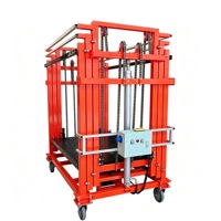 Plateforme élévatrice pliable électrique de 1 tonne, échafaudage de construction, acier et galvanisé, capacité de charge de 1000 kg, 500 kg