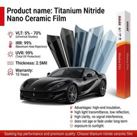 Película de Vidrio para Ventanas con Nitruro de Titanio No Oxidante, Tinte Azul Nano New Vision para Ventanas Laterales de Automóviles