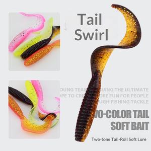 เหยื่อตก<span class=keywords><strong>ปลา</strong></span>แบบนิ่ม 15 ถุง/30 ขวด รสกุ้ง <span class=keywords><strong>หาง</strong></span>เกลียวสองสี แบบลูยา พร้อมเบ็ดตกปลาแบบนิ่ม - Product Image 3