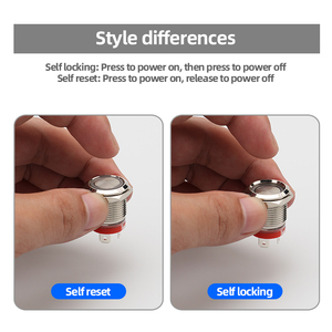 Chất lượng cao không thấm nước <span class=keywords><strong>IP67</strong></span> kim loại 1NO push button chuyển tự-thiết lập lại Bộ điều khiển điện với Vòng đèn 16 Mét - Product Image 2