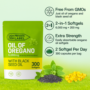 <span class=keywords><strong>Private</strong></span> <span class=keywords><strong>Label</strong></span> Bio-Oreganoöl mit Schwarzkümmelöl-Kapseln zur Unterstützung des Immunsystems, Oreganoöl-Weichkapseln - Product Image 4