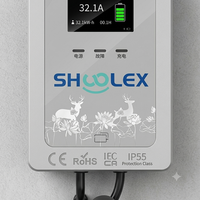 Chargeur universel pour véhicules électriques GBT/Type 2/Tesla TPC, OCPP 1.6, borne murale intelligente, indice de protection IP55, Wi-Fi, contrôlé par application, 32A