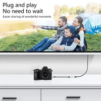 Câble Mini HDMI vers HDMI femelle 4K 60Hz 90 degrés, cordon d'extension tressé en nylon pour ordinateurs portables, moniteurs, téléviseurs HD, électronique grand public