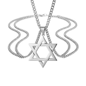 Star Pendant Necklace Stainless Steel Cuban <b>Chain</b> Gold Silver <b>Black</b> Unisex Everyday Wear - Product Image 5