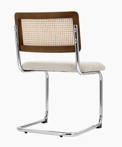 <span class=keywords><strong>Silla</strong></span> de comedor de caña <span class=keywords><strong>Cesca</strong></span> <span class=keywords><strong>tapizada</strong></span> con respaldo de ratán de madera Vintage de café moderno con precio de fábrica - Product Image 5