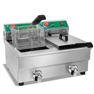 <span class=keywords><strong>Tarzan</strong></span> 12L Friteuse Électrique Commerciale Table Top Friteuse 2 Réservoir Machine Pour Les Ventes Chip Poulet Et Friteuse - Product Image 2