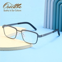 Lunettes de vue sans vis de qualité supérieure, montures optiques en métal pour hommes, marque Super Magasin