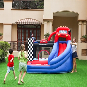 <span class=keywords><strong>Castillo</strong></span> Inflable con Tobogán Doctor Dolphin, <span class=keywords><strong>Castillo</strong></span> de Brinco Personalizable para Niños, Interior y Exterior - Product Image 2