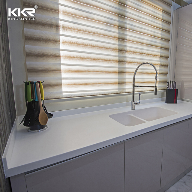 Luxury Patagonia White Acrylic Solid Surface Modern Countertops for Kitchen and Living Room Decoration