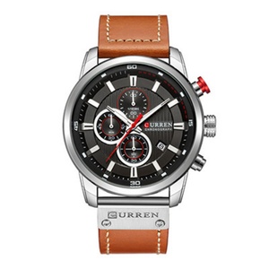Reloj de Hombre Oem Odm Curren 8291, Acepta Logotipo Personalizado, Correa de Cuero, Calendario, Esfera Grande, Multifuncional, Resistente al Agua - Product Image 1