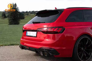 Feuille de garniture de <span class=keywords><strong>becquet</strong></span> de diffuseur de lèvre avant pour kit de carrosserie en fibre de carbone Audi RS4 ABT - Product Image 6