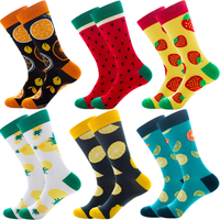 Chaussettes tendance Hip Hop personnalisées pour hommes, motif requin clown, collection 2022, marque privée, amusantes, joyeuses, mignonnes, à motifs fruits, aliments, chips, design pour hommes