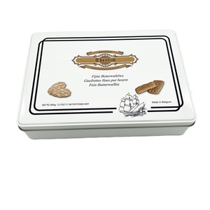 Boîte en fer blanc rectangulaire pour biscuits et gâteaux, impression offset, vente en gros - Product Image 1