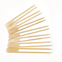 Prix de gros Brochettes de barbecue jetables mini plates en bambou avec manche Teppo pour crevettes