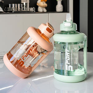 Bouteille d'eau de sport d'été avec paille, pour hommes et femmes, portable, 2100 ml, résistante aux hautes températures, grande capacité, en <span class=keywords><strong>PC</strong></span>, seau à eau - Product Image 3