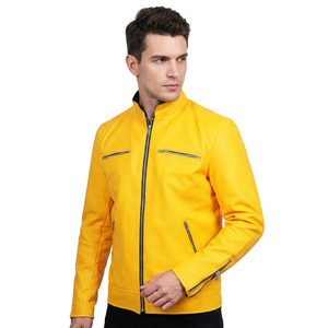 Chaqueta Bomber de Cuero Genuino para Hombre, Estilo Vintage, Desgastada, Impermeable, con Cierre y Bolsillos, Tallas Grandes, Varios Colores - Product Image 2
