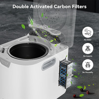 Composteur électrique intelligent 4L pour cuisine, sans odeur, auto-nettoyant, machine à transformer les déchets alimentaires en engrais, utilisation en intérieur