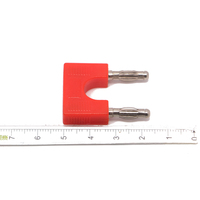 Nickelé 4mm fiche banane cuivre Double rangée deux Joint Anti-court Double rangée deux adaptateur U Type prise parallèle