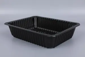 Bandeja desechable biodegradable de plástico para embalaje de alimentos, para carne fresca, fruta, congelador, pla, pet, pp