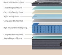 Promotion des ventes : Matelas à ressorts ensachés en latex naturel, nouveau design, avec feuille de mousse de latex, fabriqué à la machine, pour mobilier de lit, en latex érotique