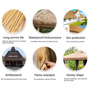 Techo de hierba Sombrilla de paja Plástico Artificial Techo artificial sintético <span class=keywords><strong>Palma</strong></span> Sintetica - Product Image 4