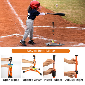 Support de frappe réglable pour enfants, tee de baseball portable pour entraînement intérieur et extérieur - Product Image 4