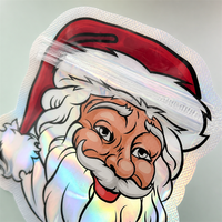 Sachet Doypack en forme de Père Noël, à faible MOQ, résistant à l'humidité, pour l'emballage de bonbons et aliments pour enfants, idéal pour les petites entreprises et les cadeaux.