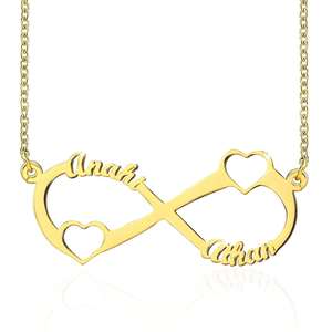 Collana fatigna di alta qualità in acciaio inossidabile collana da donna placcata oro alla moda con nome personalizzato <span class=keywords><strong>gioielli</strong></span> speciali a catena - Product Image 1