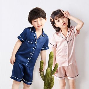 Pigiama da <span class=keywords><strong>donna</strong></span> in 100% seta di gelso satinata traspirante, estivo, casual, per casa, con scollo a V, maniche corte, pantaloncini e vita elasticizzata - Product Image 3