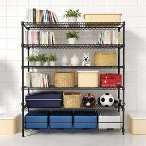 Étagère de rangement en fil métallique robuste en acier au carbone à 6 niveaux, capacité 75 kg, pour salle de bain, <span class=keywords><strong>cuisine</strong></span> et <span class=keywords><strong>salon</strong></span> - Product Image 1