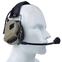 Casque tactique avec écouteurs, talkie-walkie, radio de chasse, protège-oreilles professionnels pour la protection auditive lors de l'entraînement au tir