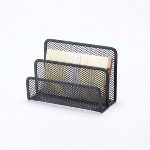 Organisateur de courrier de bureau, porte-documents, trieuse de lettres avec 3 compartiments verticaux en métal maillé, plateau à documents - Product Image 1