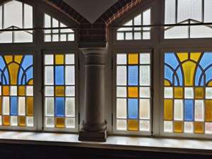 Séparateur d'espace intérieur sur mesure Conception de verre de <span class=keywords><strong>treillis</strong></span> géométrique Cloisons d'écran <span class=keywords><strong>en</strong></span> émail translucide givré Différents modèles - Product Image 3