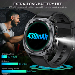 Nouvelle montre connectée Watch 7 Ultra, étanche IP68, appels Bluetooth, fréquence cardiaque, lampe torche LED, montre connectée d'extérieur pour Android iOS - Product Image 3