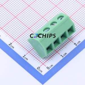 KF127S-5.08-4P Screw Terminal Block Through hole Component (THT),P=5.08mm Connector 1x4P 5.08mm Green Through Hole - Product Image 1