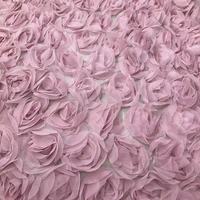 Harga pabrik bunga 3D bordir kain renda Tule kain sifon mawar George Tulle untuk gaun anak-anak pengantin