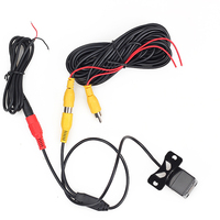Caméra de recul JPC-02 avec 8 LED IR pour vision nocturne, 4 lumières LED, étanche IP68, 1080p, caméra de stationnement arrière